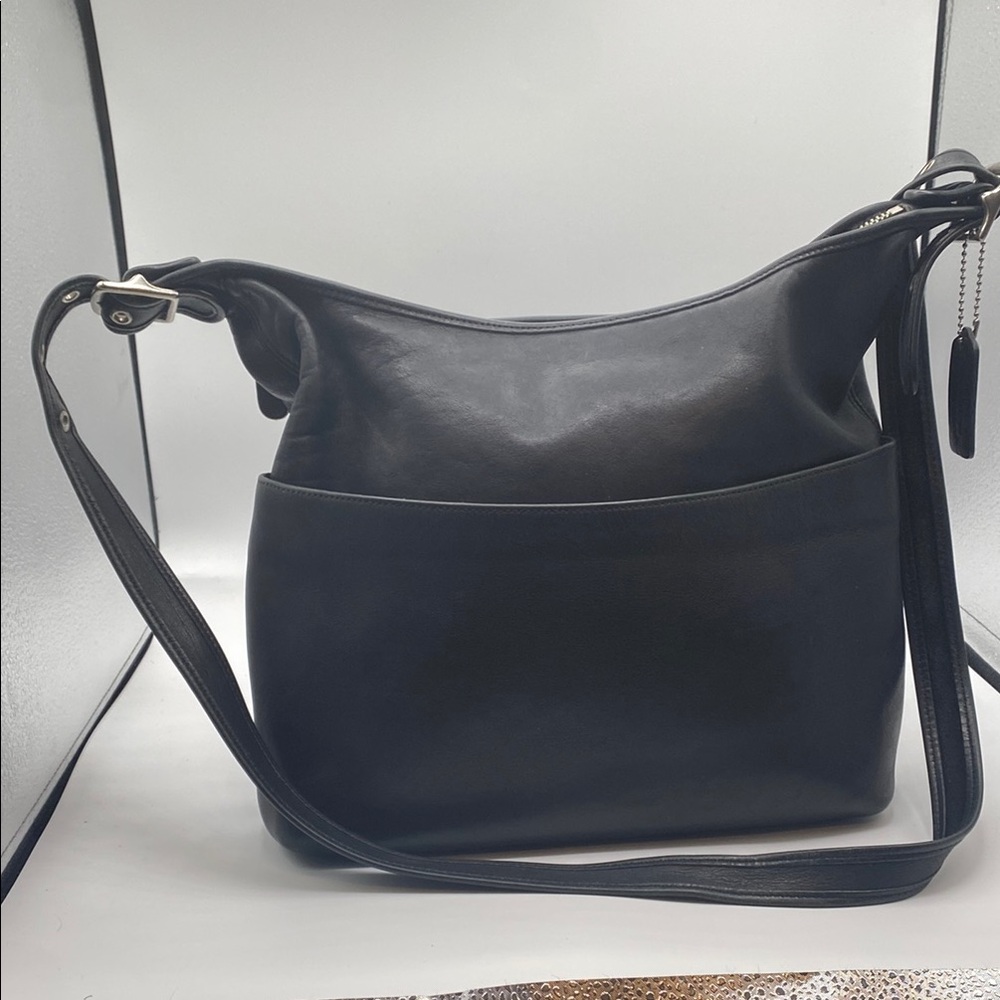 674 Coach black leather 9148 legacy bag EPOC